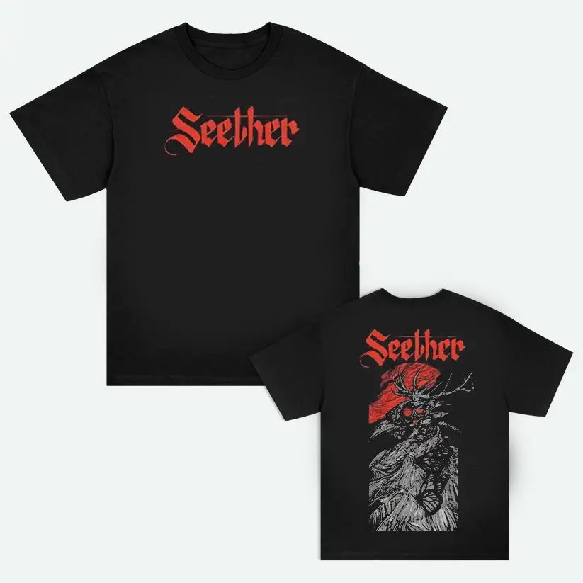 2 SIDE Seether Band Y2K Rap Graphic T-Shirt