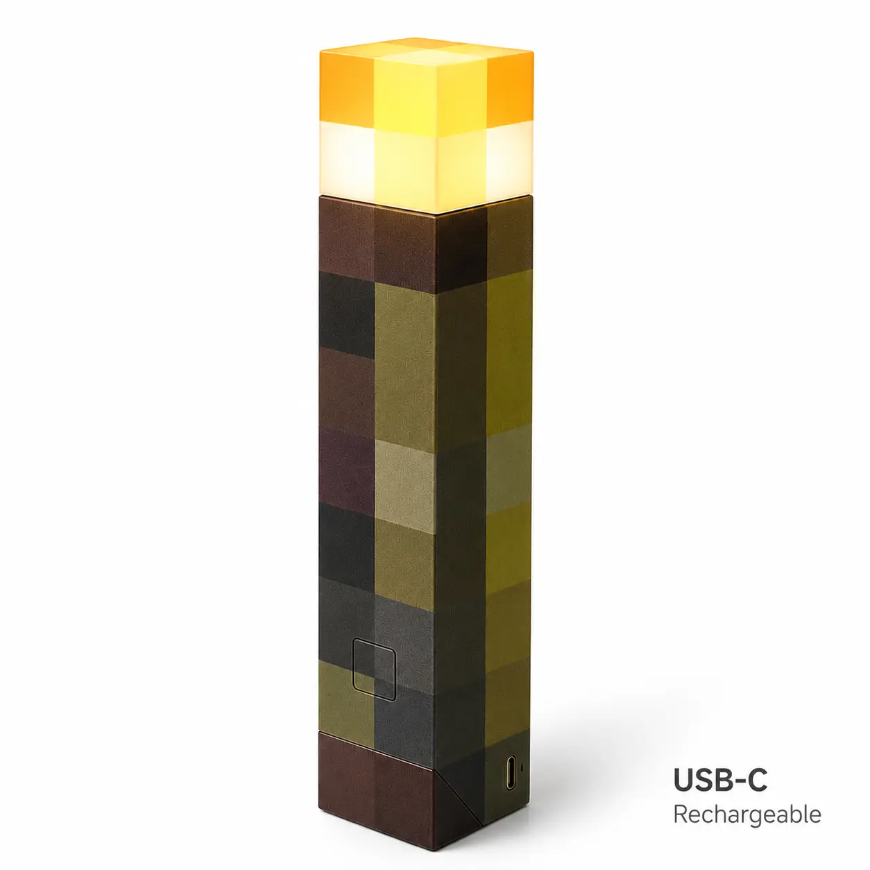 Block-Style + Night Light + 4 Colors + Rechargeable + Wall Mount + Type-C + Bedroom/Gaming Room