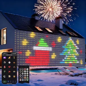 GDNYZ Smart Curtain Lights – App & Remote Control, Music Sync, Programmable with Dynamic DIY Color-Changing Patterns for Indoor Bedroom Window Party Backdrop Outdoor Decor