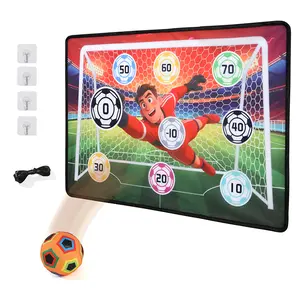 1 set combo kids’ soccer throw ball toy with Velcro patches for indoor/outdoor play; target game blanket; sports activity toy; parent–child interactive fun; campus group sports game; surprise gift for boys and girls