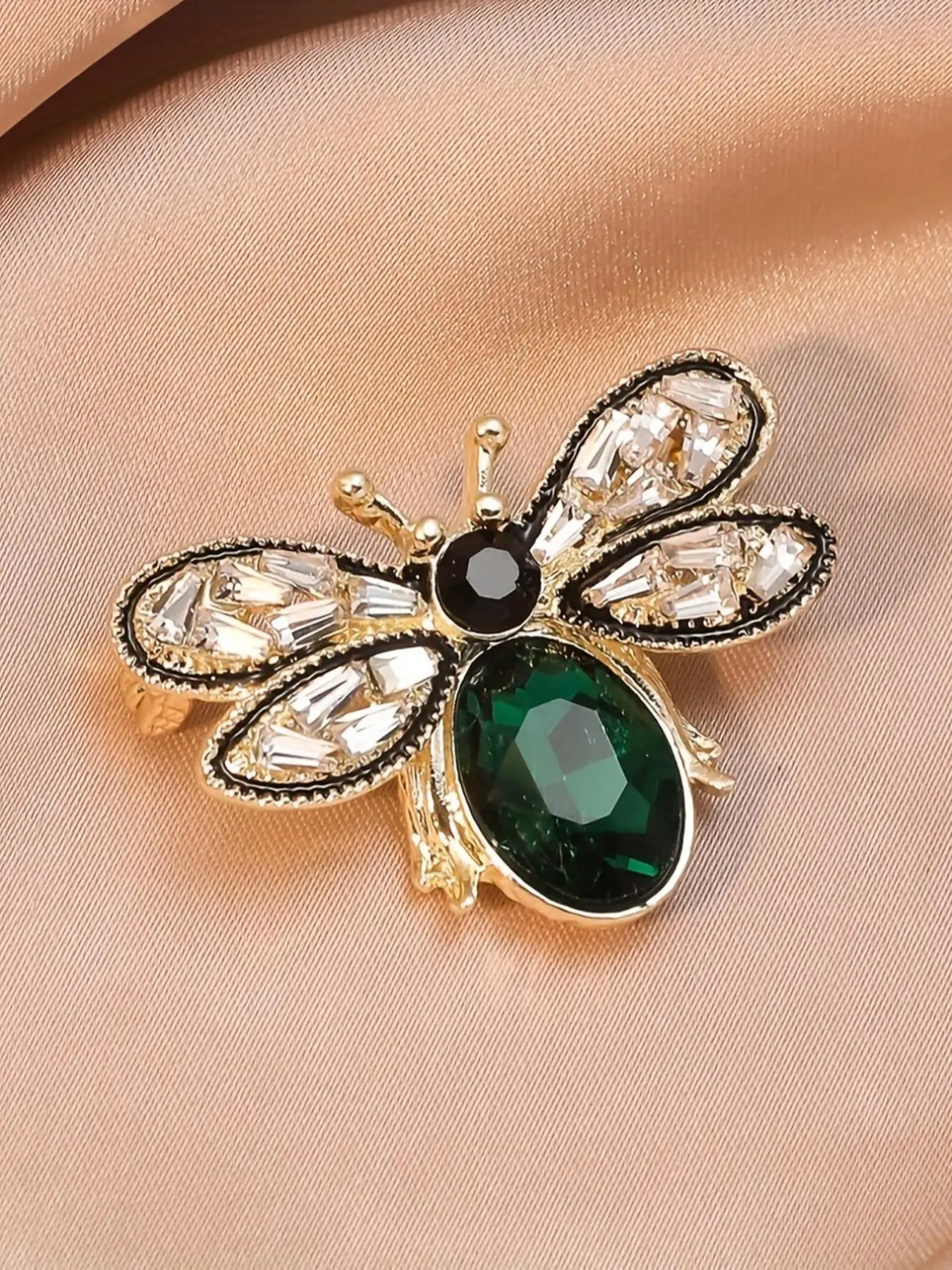 Fashion Rhinestone Decorated Bee Design Brooch, Fashion Accessory, Elegant Clothes Brooch for Women & Girls, Trendy All-match & Exquisite Brooch for Birthday Gift