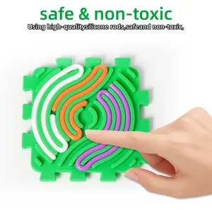 TikTok Favorite 3D Sensory Puzzle Cube Boost Kids' Creativity & Adult Stress Relief Soft Squishy Silicone Fidget Gadget Double-Sided Design Multiple Textures Rich Gameplay Safe Non-toxic