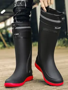 New Spring Men's High-top Non-slip Rain Boots, Lightweight, Waterproof, Comfortable, and Durable. Ideal for Outdoor Fishing and Work, Sizes 39-45, Suitable for All Seasons, Rainy Days, and Everyday Casual Wear.
