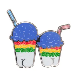 Halo Halo Enamel Pin with Cute Butt