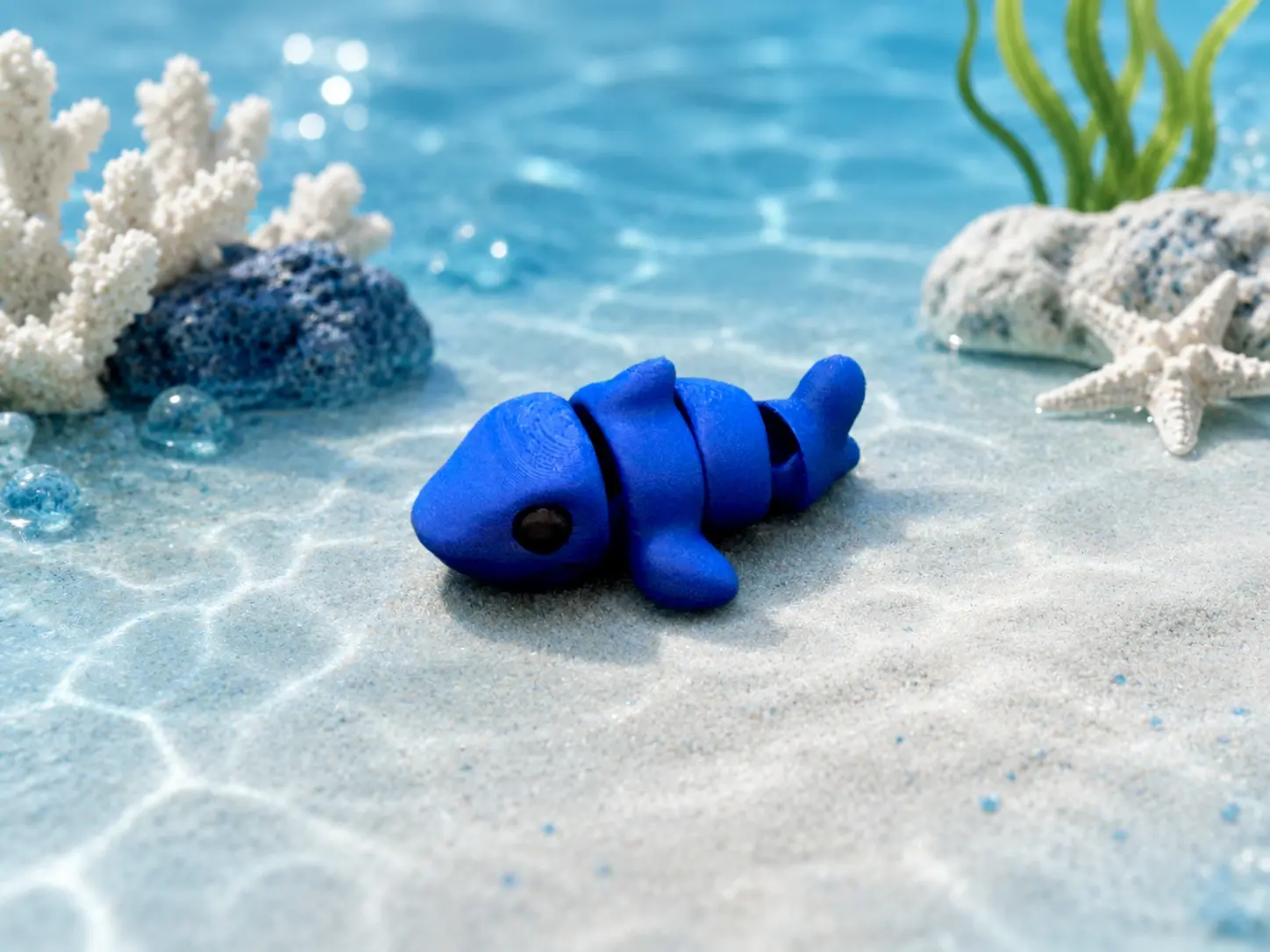 3D Printed Mini Shark Sensory Fidget Toy, Stress Relief Novelty Toy for Fidgeting Needs
