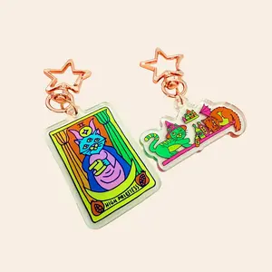 Magic Kitty Acrylic Keychain