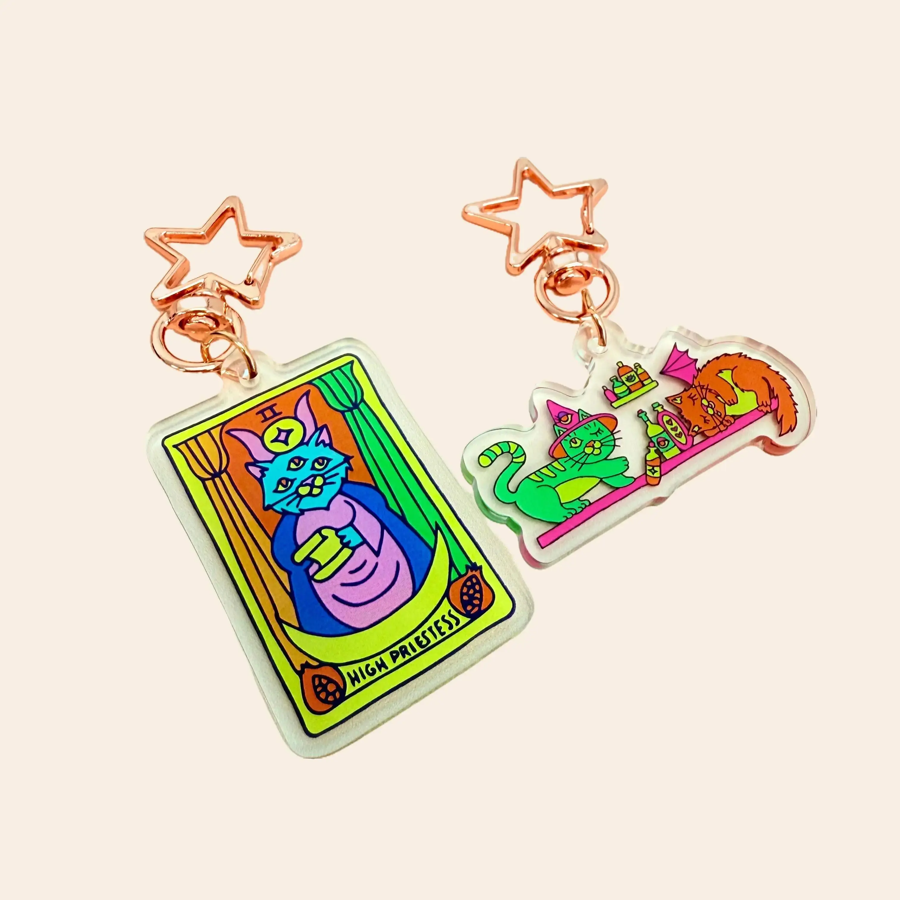 Magic Kitty Acrylic Keychain