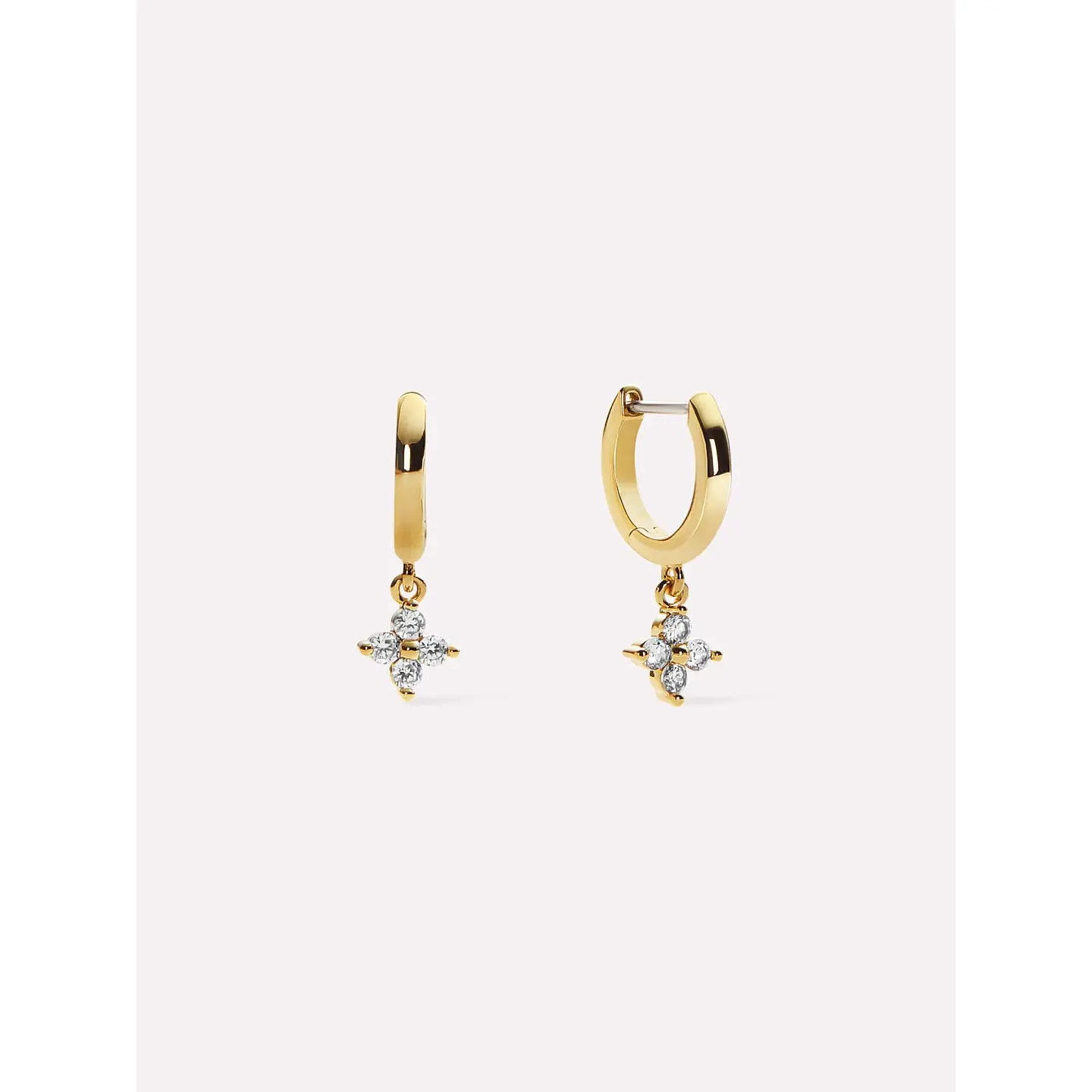 Gold Huggie Hoop Earrings - Angela