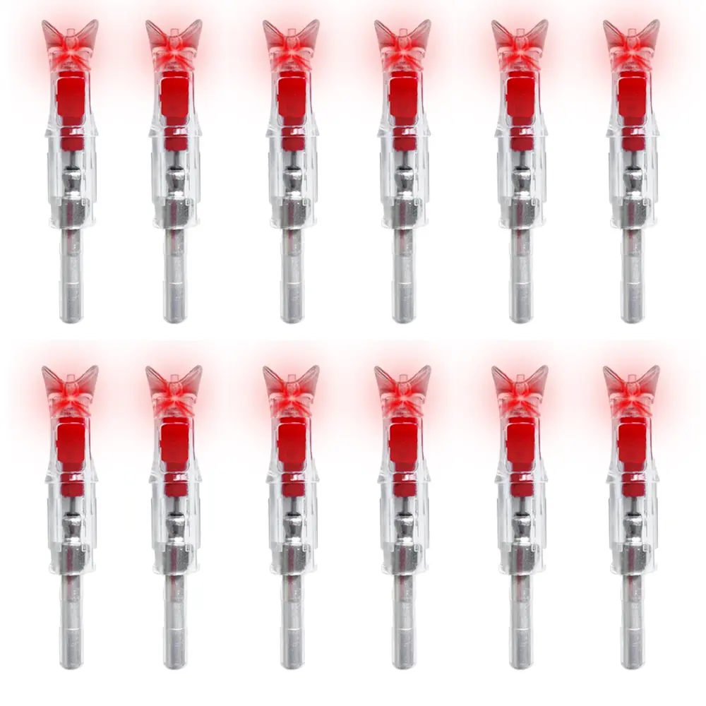 12pcs 0.300"/ 7.62mm Crossbow Bolt Lighted Nocks