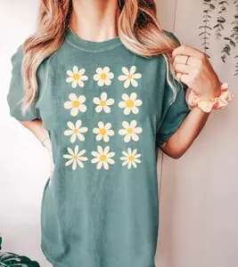 12 Daisies Cute Flower Spring Graphic Tee