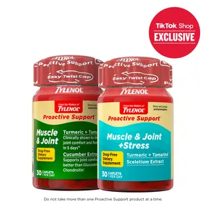 Value Pack – Proactive Support* from TYLENOL Muscle & Joint Supplements, Drug-free