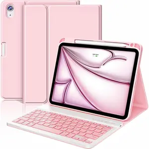 Keyboard Case for iPad Air 11 inch M4 2026/M3 2025/M2 2024 & iPad Air 5th 4th Generation Case with Keyboard, Detachable  Keyboard Cover for iPad Air 11 inch/Air 5th/Air 4th, Light
