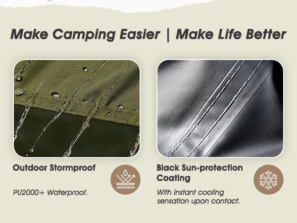 SENLEETO Luxury 129 sq ft Inflatable Camping Tent for 8-10 People Waterproof Blow-Up House with Rainfly Insulated Tents