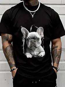 100% Cotton French Bulldog Clothes Frenchie Dad Mom T-Shirt
