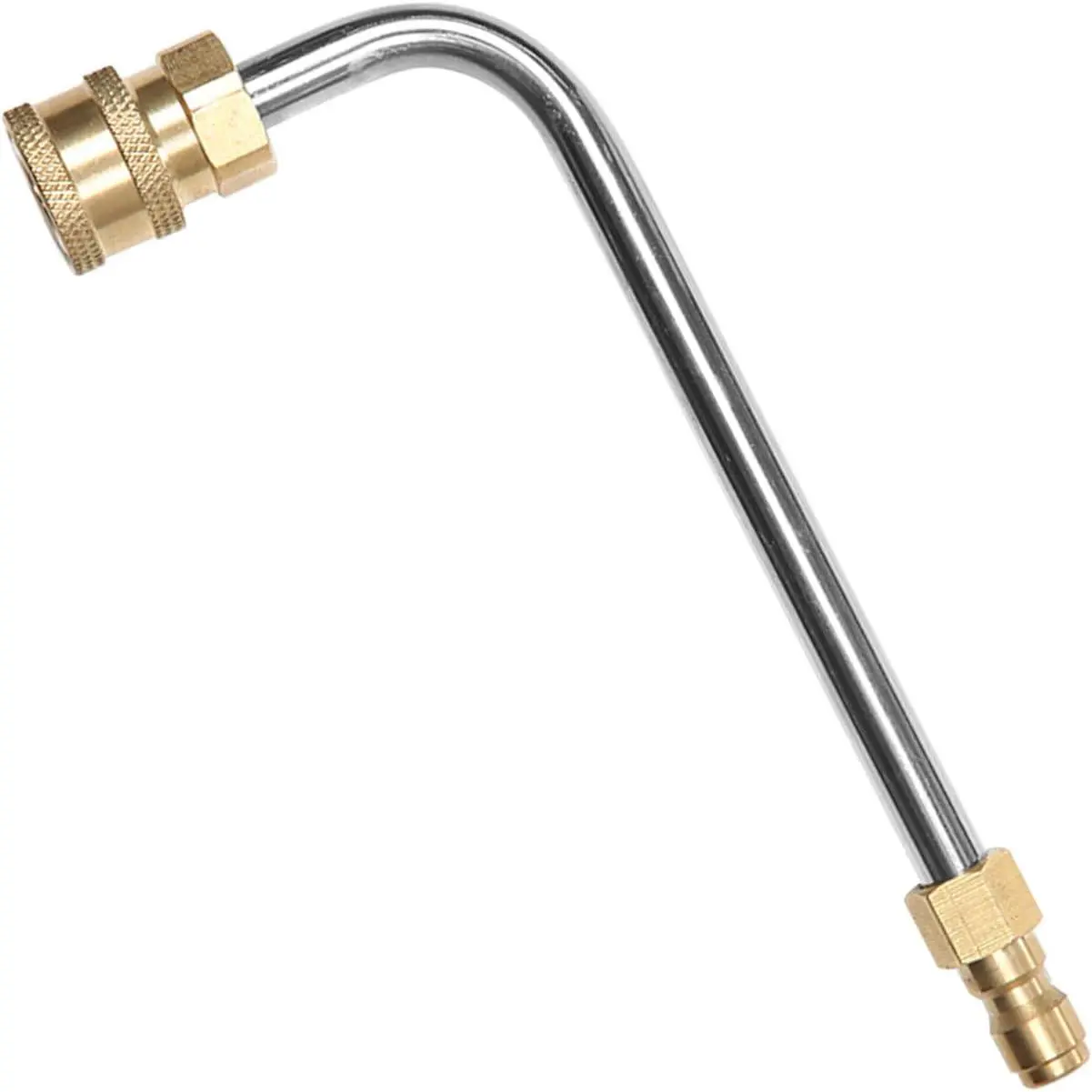 Pressure Washer Gutter Cleaner Attachment - 1/4 Inch Quick Connect, 7 Inch 90 Degree Curved Rod, Anti-Corrosion Rod for Lance/Wand, Easy to Install 5000 PSI Tools & Hardware Accessory
