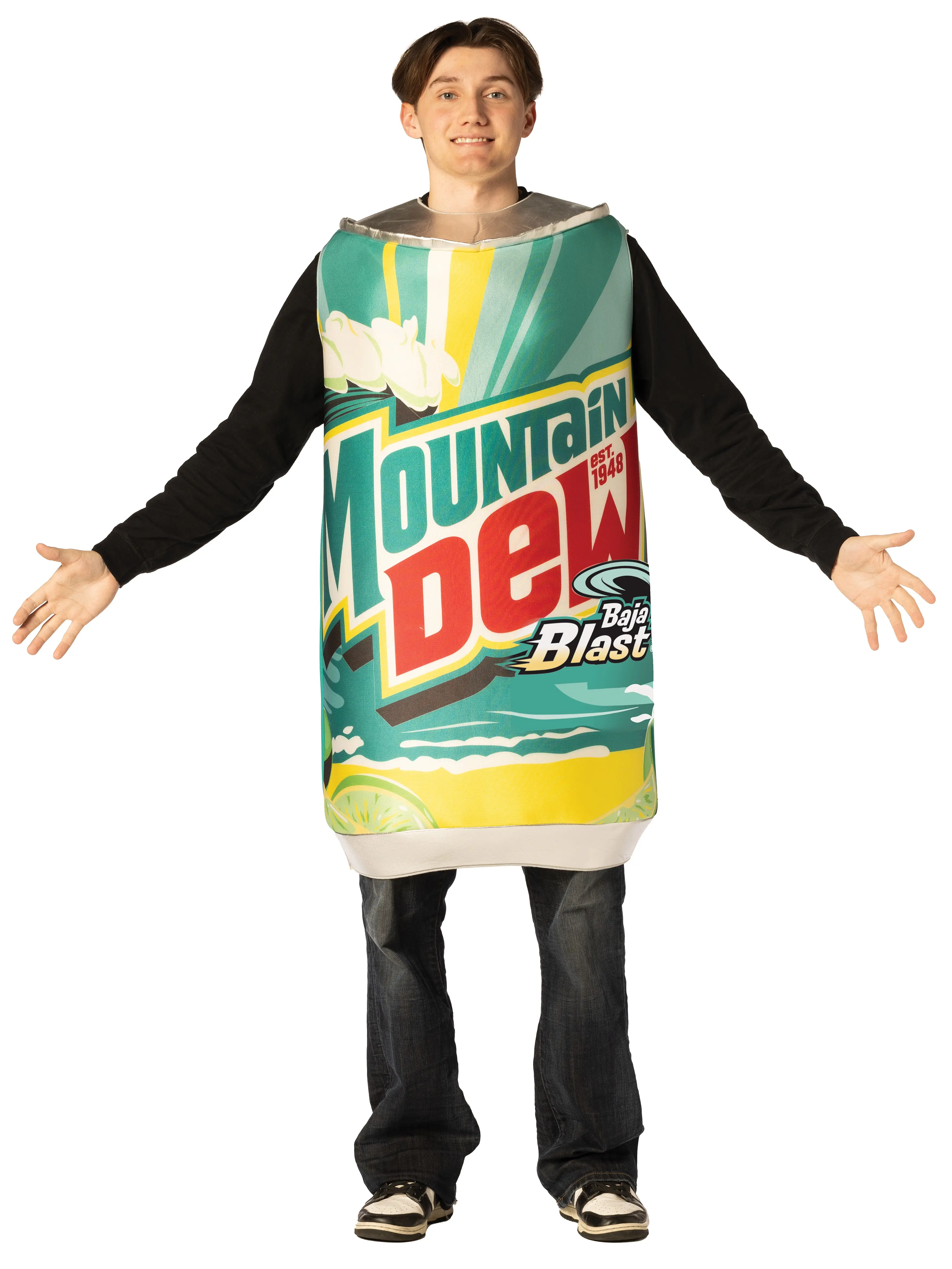 Mountain Dew Baja Blast Can Costume, Adult One Size