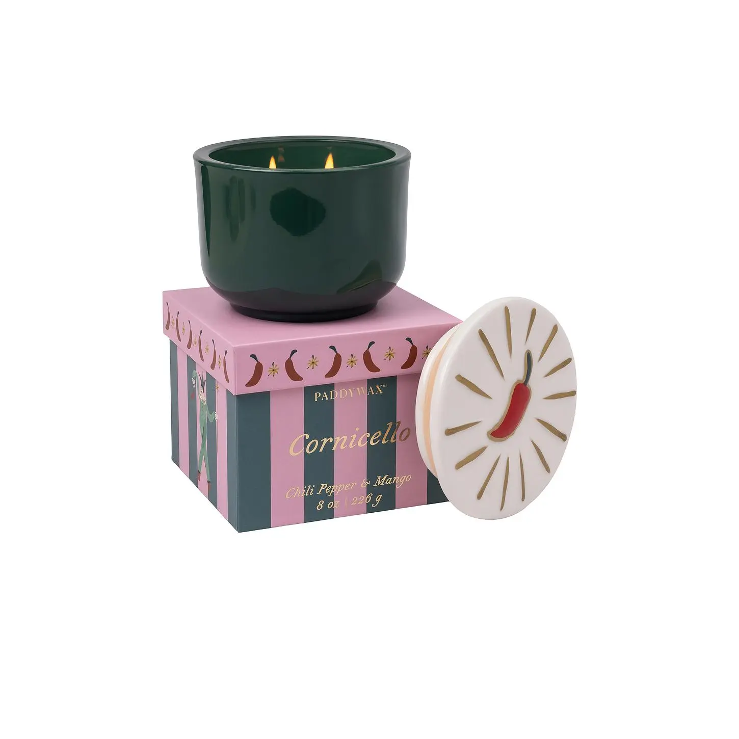 Paddywax Cornicello Candle in Chili Pepper & Mango Paddywax Cornicello Candle in Chili Pepper & Mango