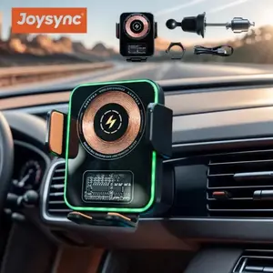 15W Wireless Car Charger with Smart locator, Fast Charging Auto Clamping Car Charger Phone Mount Phone Holder fit for iPhone 16 15 14 13 12 Pro Max 11 XR XS, Samsung Galaxy S24 Ultra S23 S22 S21, S20, S10+