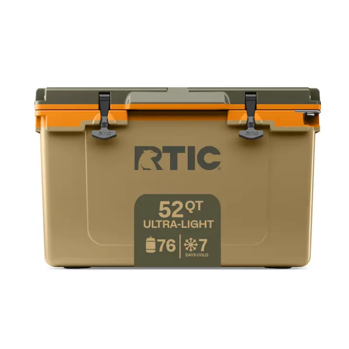 RTIC Ultra-Light Trailblazer 52 Quart Hard Cooler, Heavy Duty Insulated Ice Chest with Drain Spout, Long Ice Retention for Camping, Fishing, Tailgating, Outdoor Adventures