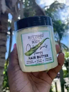 ButteredBody| Esthetician Made Skincare Tools | Chebe S.c.a.l.p Skincare Tools Therapy Hair Butter | Aloe Vera Moringa Haitian Black Castor Oil Skincare Tools Hair Growth Moisturize Protect Conditioner Skincare Tools
