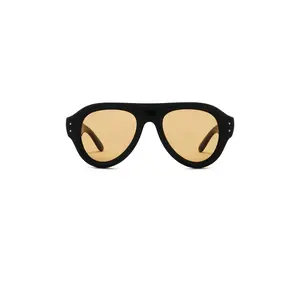 Ray-Ban Pilot Sunglasses in Black & Orange
