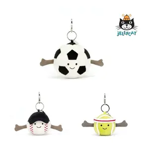 Jellycat Cute Animal Plush Keychain Original Soft Toy – Kawaii Bag Charm Pendant for Backpack Purse Handbag Travel and Everyday Style