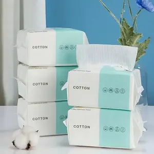 Disposable Face Towels, 70pcs 5-Pack Bulk Individually Wrapped - Large Size, Thick Soft Absorbent, Plastic-Free, Fragrance Free Wipes for Sensitive Skin, Makeup Removal