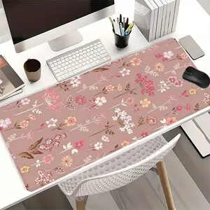 Vintage Floral Pattern Mouse Pad, Rectangle Gaming Mouse Pad, Non-Slip Mousepad, Office Desk Keyboard Mouse Mat for Home Office Game Room Desk, Desk Accessories
