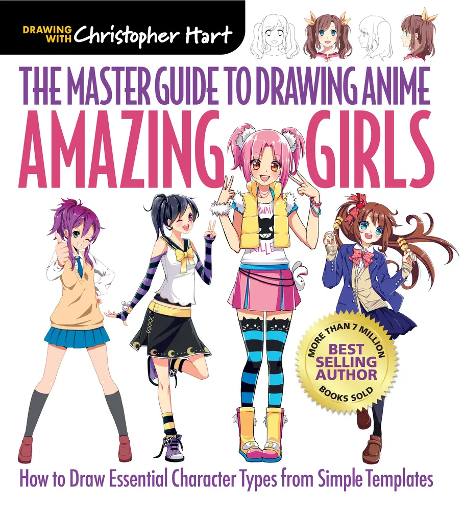 USED Book - Master Guide to Drawing Anime: Amazing Girls: How to Draw Essential Character Types from Simple Templates - A How to Draw Anime / Manga Step by Step B by Hart, Christopher (Paperback) - english