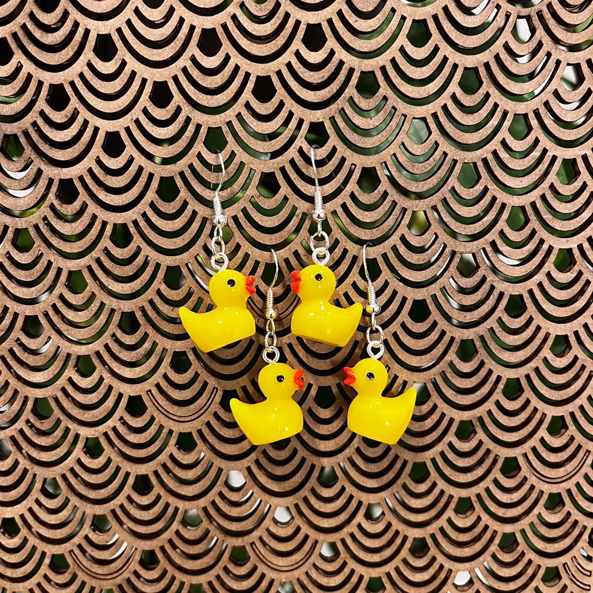 Yellow Ducky Earrings - Cute Duck Design, Lightweight & Eye-catching