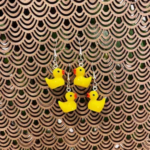 Yellow Ducky Earrings - Cute Duck Design, Lightweight & Eye-catching