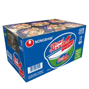 Nongshim Bowl Noodle Hot and Spicy Beef Ramen 3.03 oz., 18 ct. Instant Food