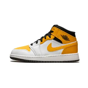Jordan 1 Mid GS "White / University Gold" 554725 170