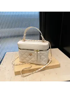 2026 Summer New Plaid Chain Small Xiangfeng Handbag Trendy Korean Single Shoulder Crossbody Bucket Bag