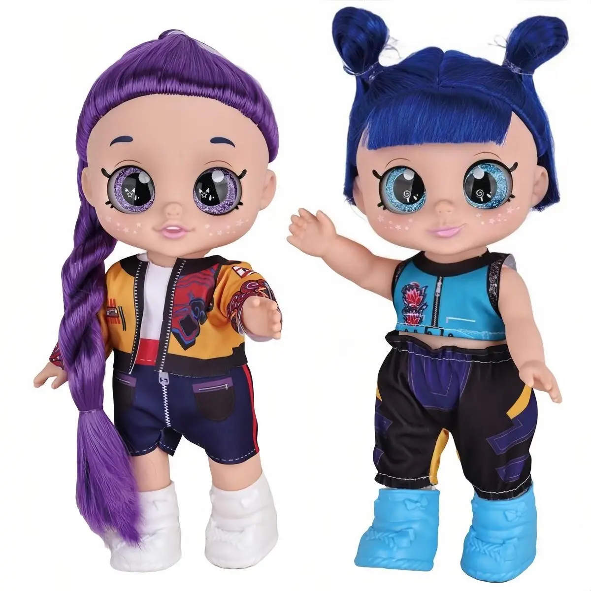 Anime figure - K-pop idol doll set, 10 inches tall, 5 movable joints, 5D realistic eyes, plays music, doll figurine, children’s gift, toy for boys and girls
