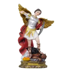San Miguel Arcangel 5"-12" Inches Tall 20046 Saint Michael Archangel Warrior Protector Estatua Brand New Religious Decor Ornaments