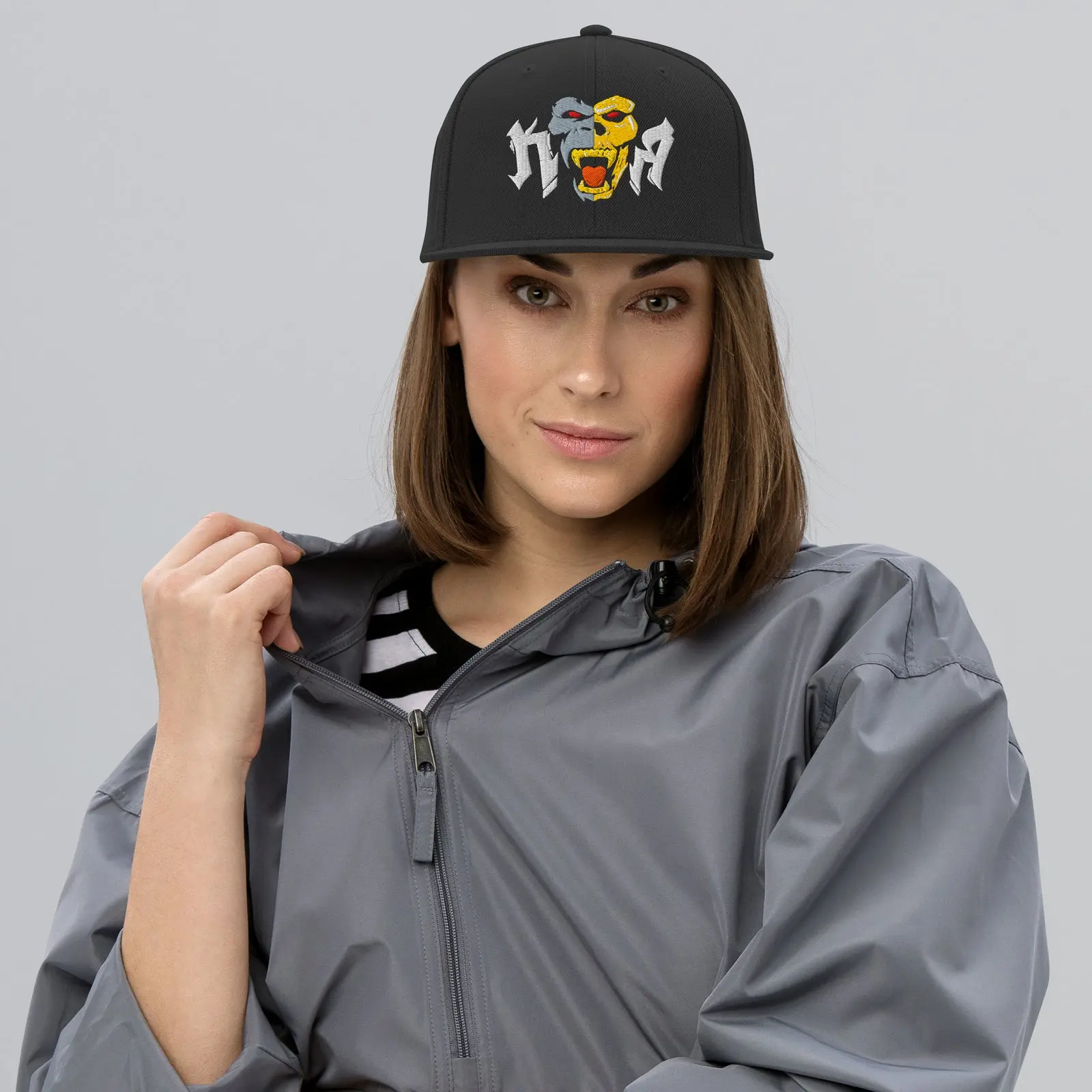 Skull Gorilla Snapback Hat