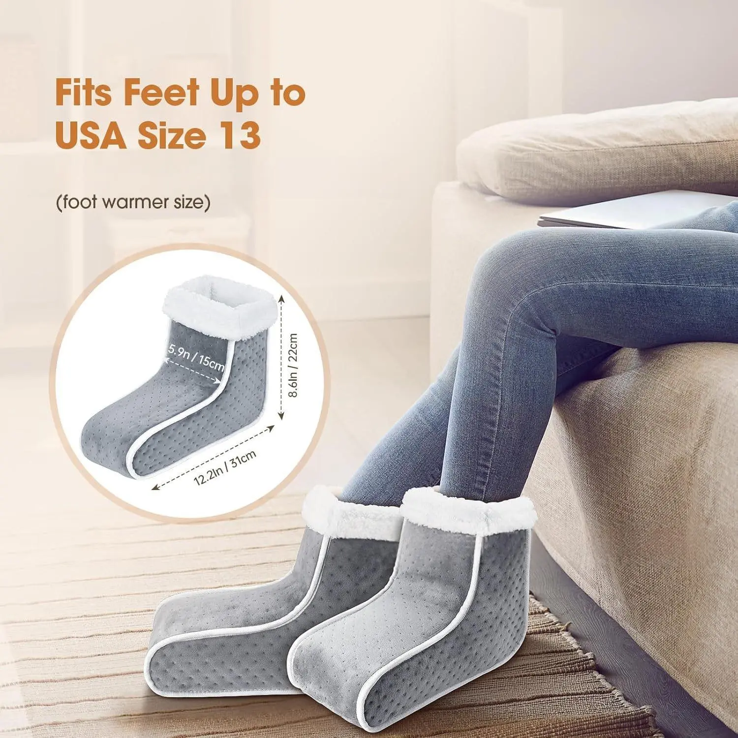 Heated Foot Warmer Slippers
