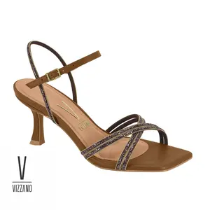 Vizzano Strappy High Heel Sandals with Glitter Straps – Elegant Party Shoes 2025 Summer Leather