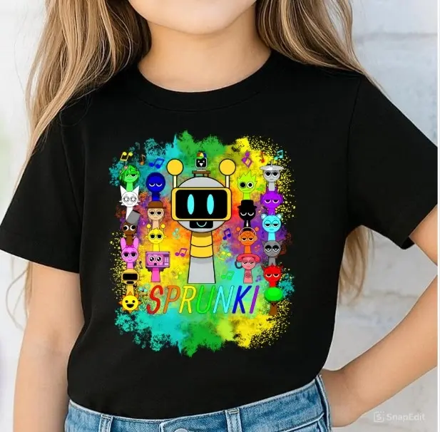 Sprunki -Funbot, Themed Youth Unisex Tee, Fun Kids Shirt, SPRUNKI Design, Children's Gift, Birthday Tee