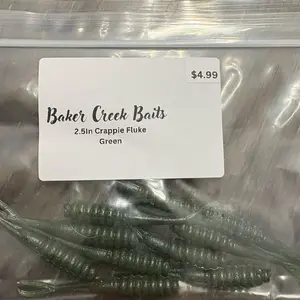 2.5in Crappie fishing flukes