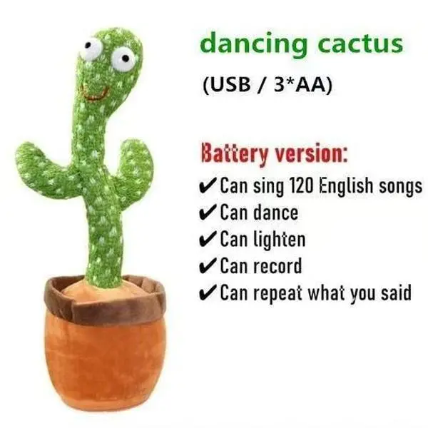 Upgraded Talking Dancing Cactus Toy, Voice Repeating Plush Doll, Interactive Early‑Education Stuffed Toy, Gift for Kids & Babies，Dancing Cactus Toy, Talking Singing Twisting Cactus Plush Doll, Recording & Light‑Up Interactive Toy, Birthday Gift for Babies