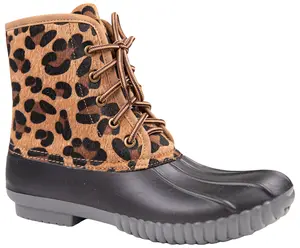 Rain Boots Lace Up - Leopard Spot - F22 - Simply Southern