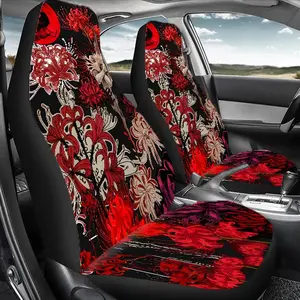 Floral Pattern Car Seat Cover, Durable Polyester Car Seat Protector, Universal Car Interior Accessories for Front & Rear Seats, Auto Seat Covers, Automotive Seat Covers