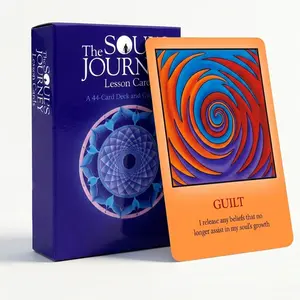 Soul Journey Oracle Cards for Spiritual Guidance and Personal Growth 44 Card Tarot Deck with Mandala Art for Daily Meditation and Soulful Wisdom Guided Intuition Tool for Self Discovery and Positive Energy Mindfulness Practice Gift
