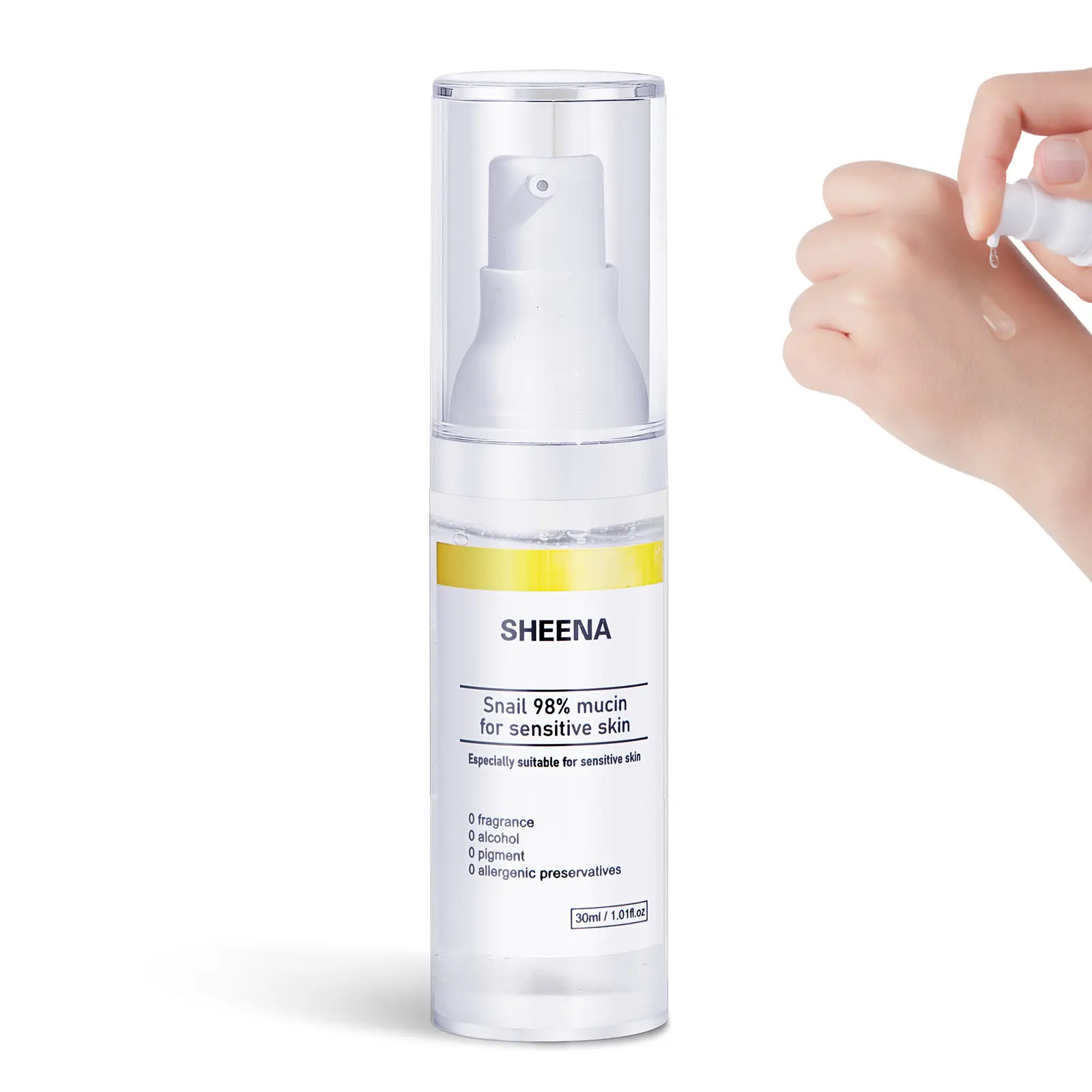 Snail 98% mucin for sensitive skin