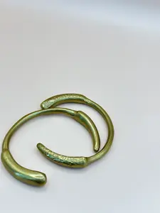 ZXB Brass Bracelet - Bracelet Bangles for Men - Cool Cuff Arm Vintage Aesthetic Jewelry Gift