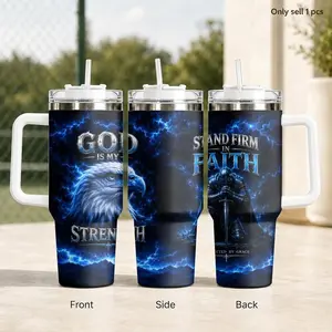 GuLuBoo Animal And God Vacuum Flasks 40oz Stainless Steel Vacuum Insulated Tumbler with Straw Leak Resistant Travel Mug, Portable Water Bottles for camping, Gym & Office, Ideal Holiday Gift