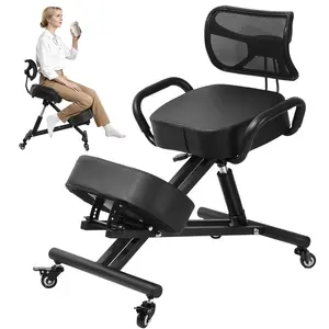 Kneeling Chair with Back Support Height Adjustable Kneeling Chair Multifunctional Kneeling Chair for Men Women Children
