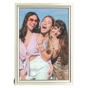 REGALWOVEN Wall Picture Frames for Wall or Tabletop, Modern Rectangle Photo Frame Display for Home Decor 8.5x11 Inch Gold